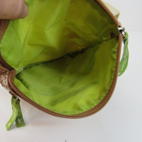 Lily Bloom Crossbody Shoulder Bag Owl Pattern Zip Pockets Adjustable Nylon Strap - Picture 8 of 8